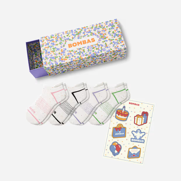 Women's Confetti Ankle Sock 4-Pack Gift Box | Bombas