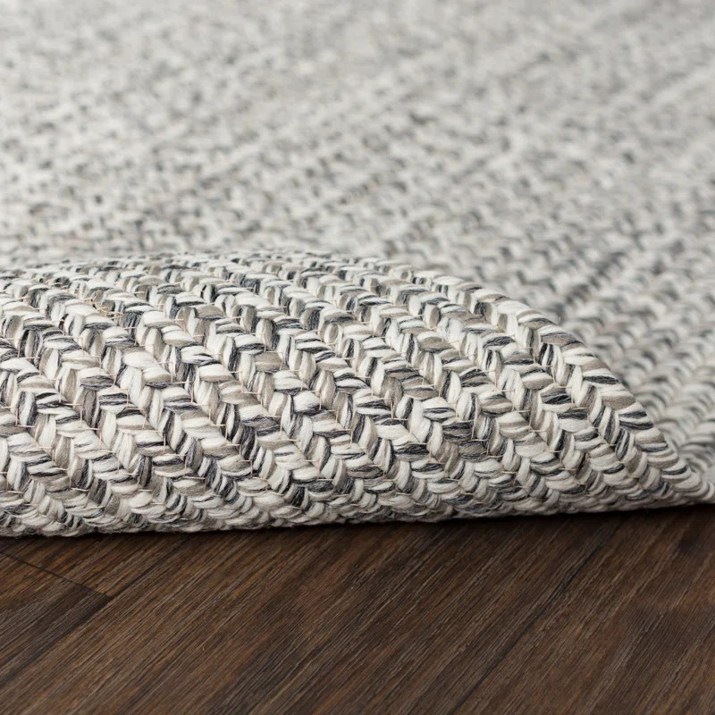 Bronner Casual Braided Gray/White Indoor/Outdoor Rug | Wayfair North America