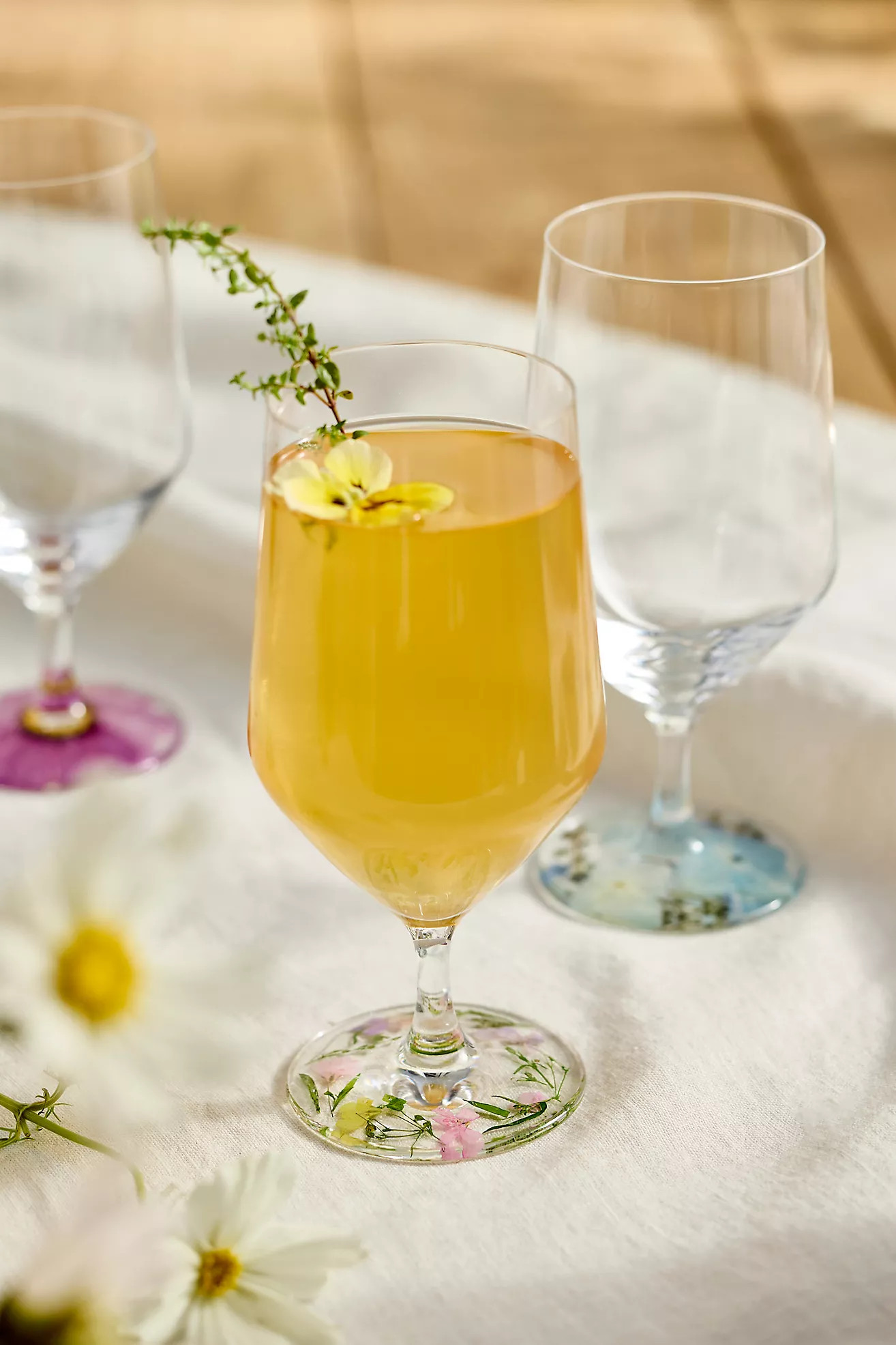 Pressed Floral Water Glasses, Set of 2 | Anthropologie (US)