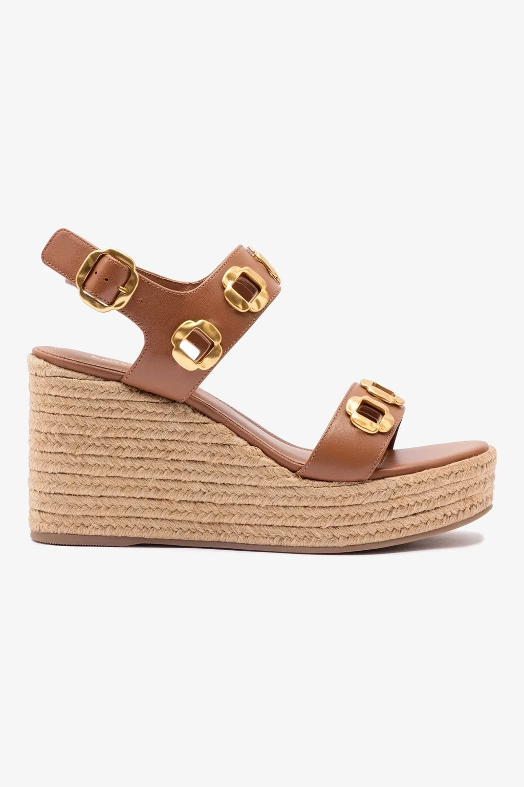 Milan Espadrille In Caramel Leather | Larroude