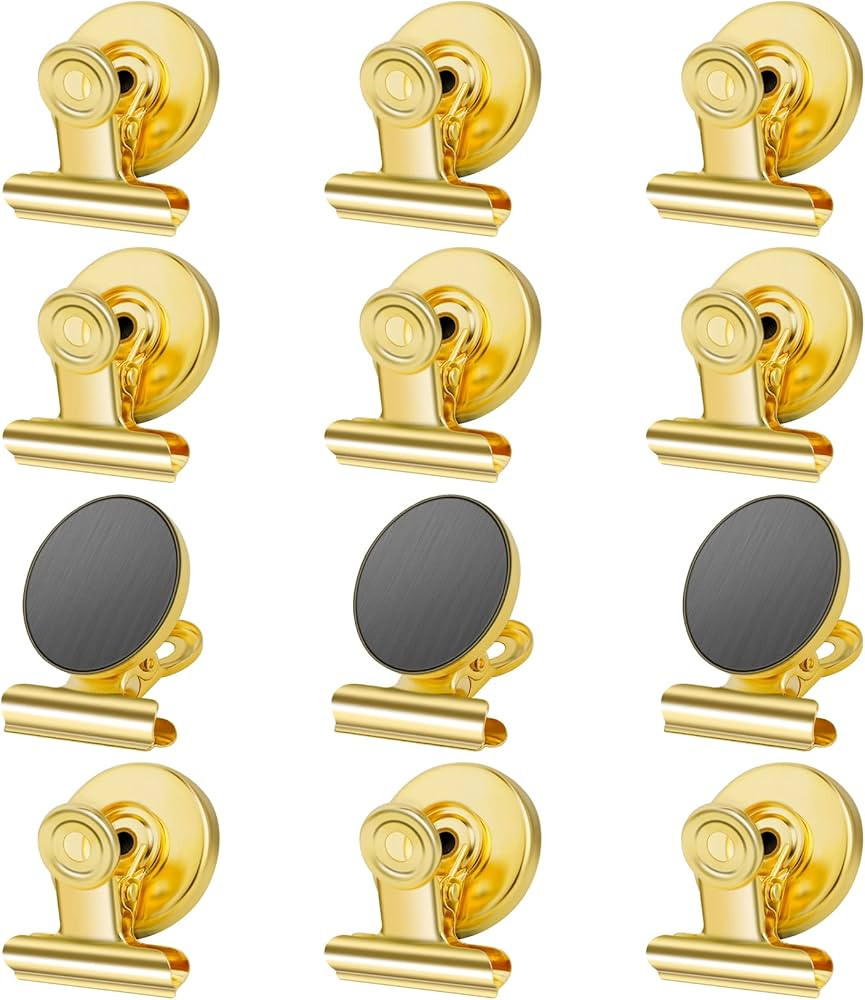 Grtard 12 Pack Magnetic Clips Heavy Duty, Refrigerator Whiteboard Magnets Clips, Strong Heavy Dut... | Amazon (US)