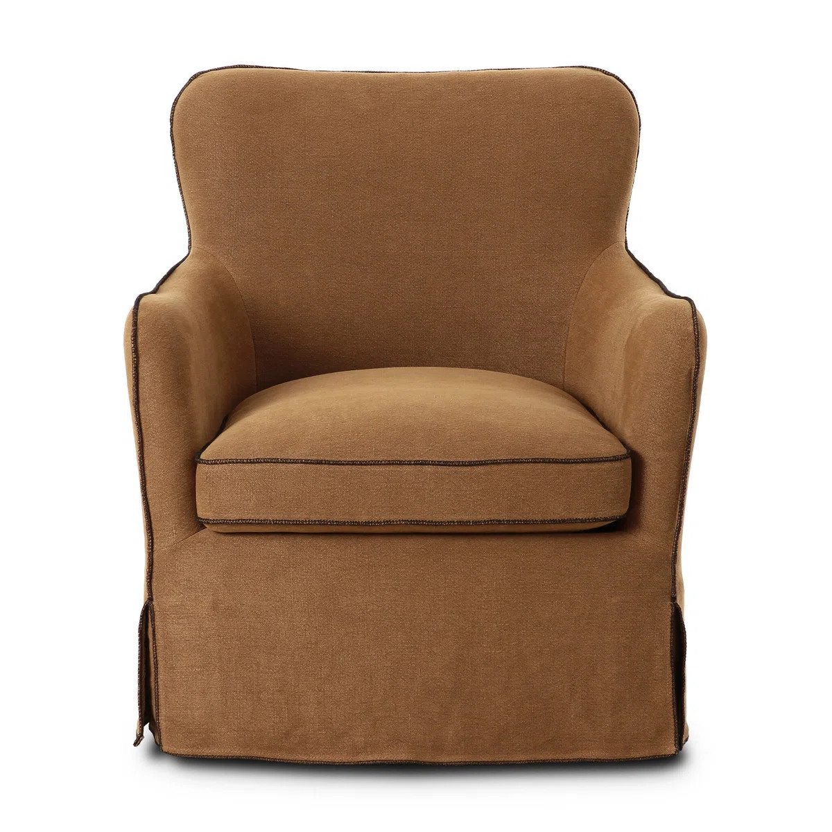 Devon Slipcover Swivel Chair-Broadway Gilt | Wayfair North America