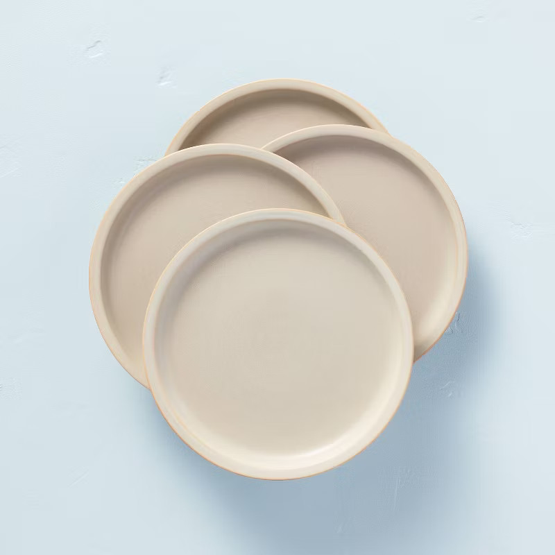 8.75" Modern Rim Stoneware Salad Plate Taupe - Hearth & Hand™ with Magnolia | Target