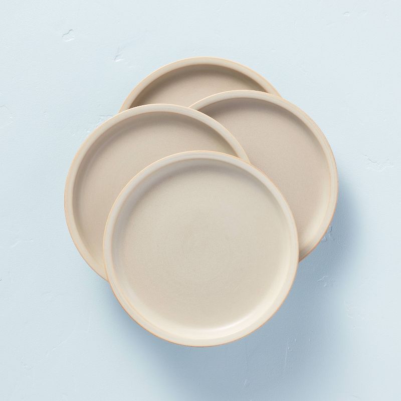 8.5" Modern Rim Stoneware Salad Plate Taupe - Hearth & Hand™ with Magnolia | Target