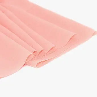 Chiffon Fabric Polyestser Sheer for Bridal Decoration 59“(1 Yard,Light Salmon) | Amazon (US)