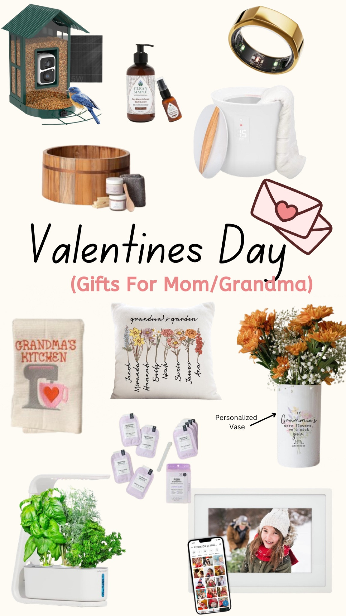 Personalized Gifts for Mom
Valentine's Gifts for Grandma
Sentimental Gifts for Grandma
Handmade Gifts for Mom
Heart-Shaped Gifts for Grandma
Valentine’s Day Gift Ideas for Mom
Mom Valentine Gift Basket
Luxury Gifts for Mom
DIY Valentine's Gifts for Grandma
Personalized Photo Gifts
Cozy Gifts for Grandma
Gift Ideas for Elderly Mom
Mom and Grandma Valentine Cards
Meaningful Gifts for Moms and Grandmas
Gifts for Grandma from Grandkids
Self-Care Gifts for Mom
Memory Keepsakes for Grandma

#LTKSeasonal #LTKGiftGuide #LTKFamily