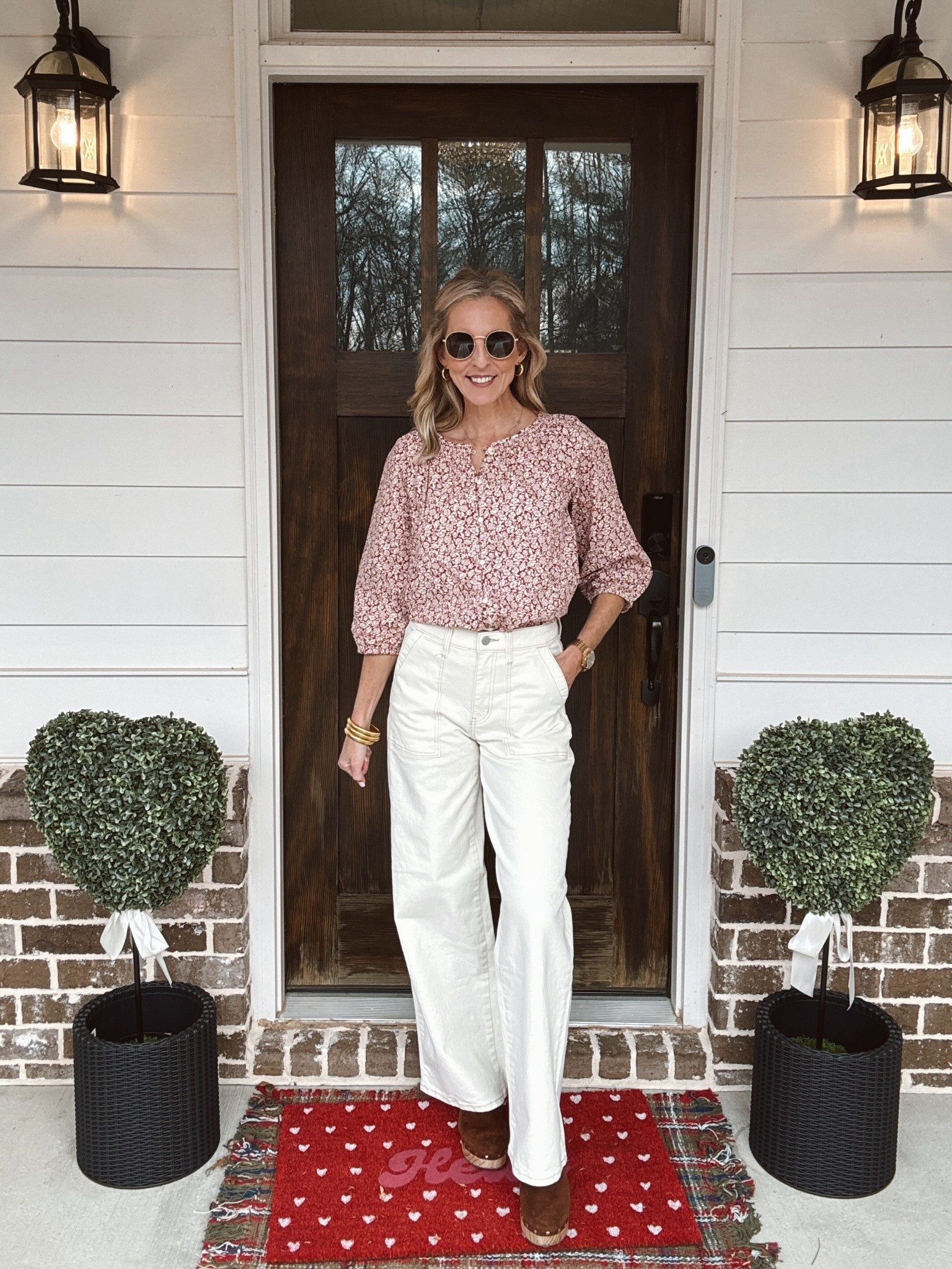 Freshen up your wardrobe by adding this cute button front top to your rotation. this is soft blouse features a front button closure and 3/4 quarter sleeves.  Looks great, paired with jeans, shorts, skirts,  so versatile!! Wearing size small  

#LTKNYFW #LTKmomlife #LTKootd