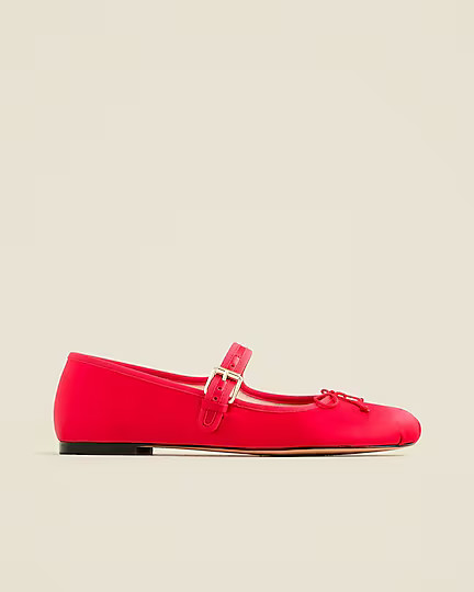 Logan Mary Jane ballet flats in satin | J. Crew US