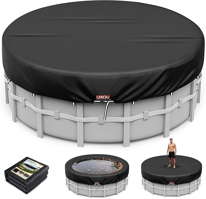 LXKCKJ 10 Ft Round Pool Cover, Solar Pool Covers for Above Ground Pools, Summer Pool Cover Protec... | Amazon (US)