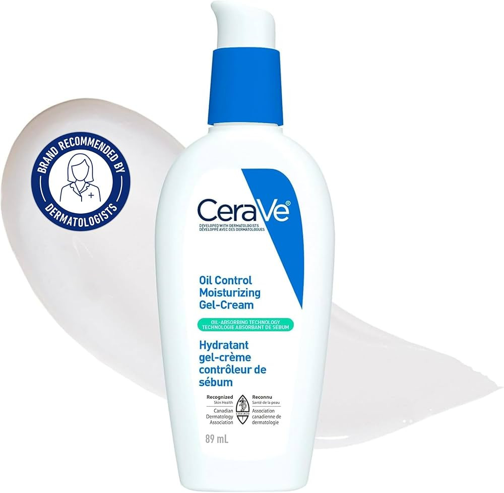 CeraVe Oil Control Moisturizing Gel-Cream for Oily & Combination Skin, 48H Hydration & 8H Shine C... | Amazon (CA)