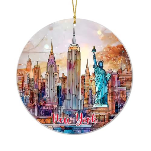 New York Christmas Ornament, New York City Decorations, NYC Christmas Souvenir, Travel Ornament 2025, Travel Lover Gift, Gift Exchange Present | Amazon (US)