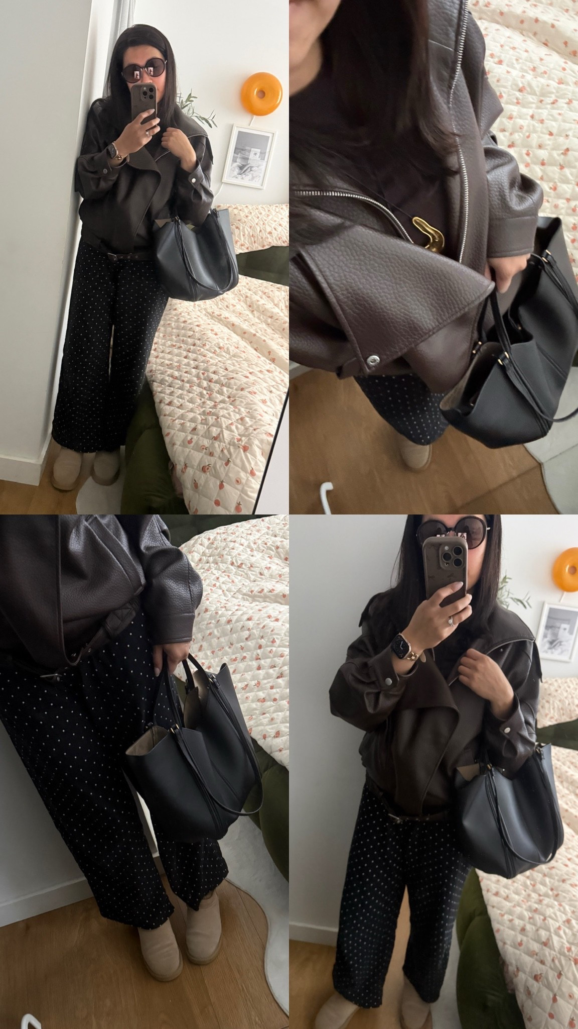 A family day out casual fit with my favourite brown leather jacket! 

#leatherjacket #bikerjacket #neutral #oldmoneystyle #momfashion