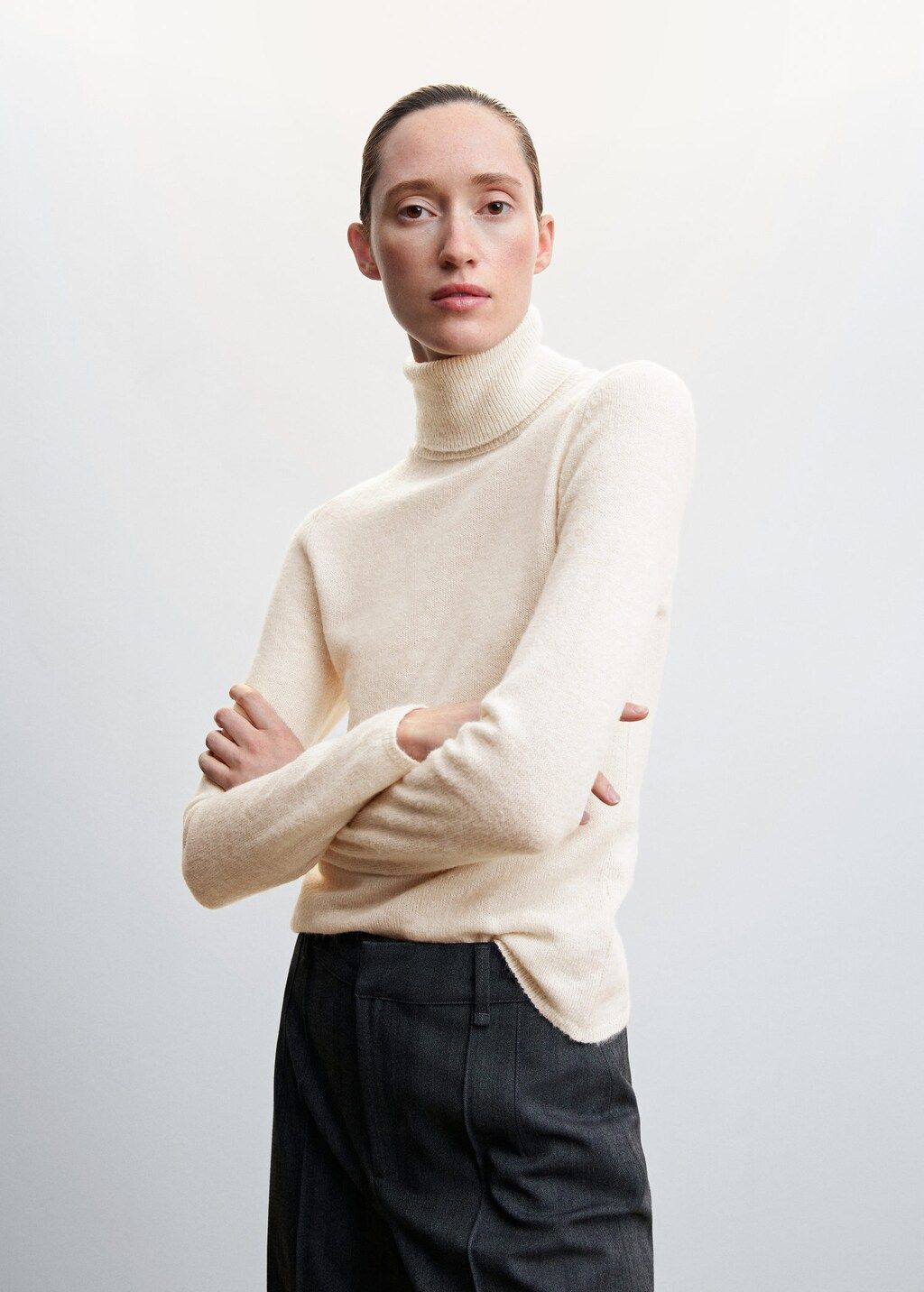 Turtleneck knitted sweater -  Women | Mango USA | MANGO (US)