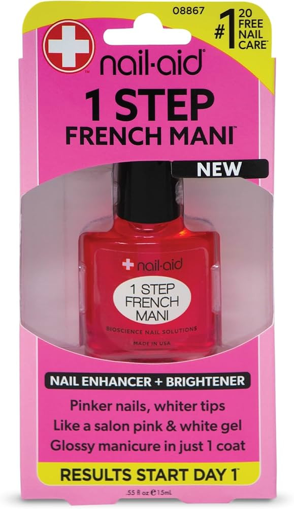 NAIL-AID 1 Step French Mani, French Sheer, 0.55 Fluid Ounce | Amazon (US)