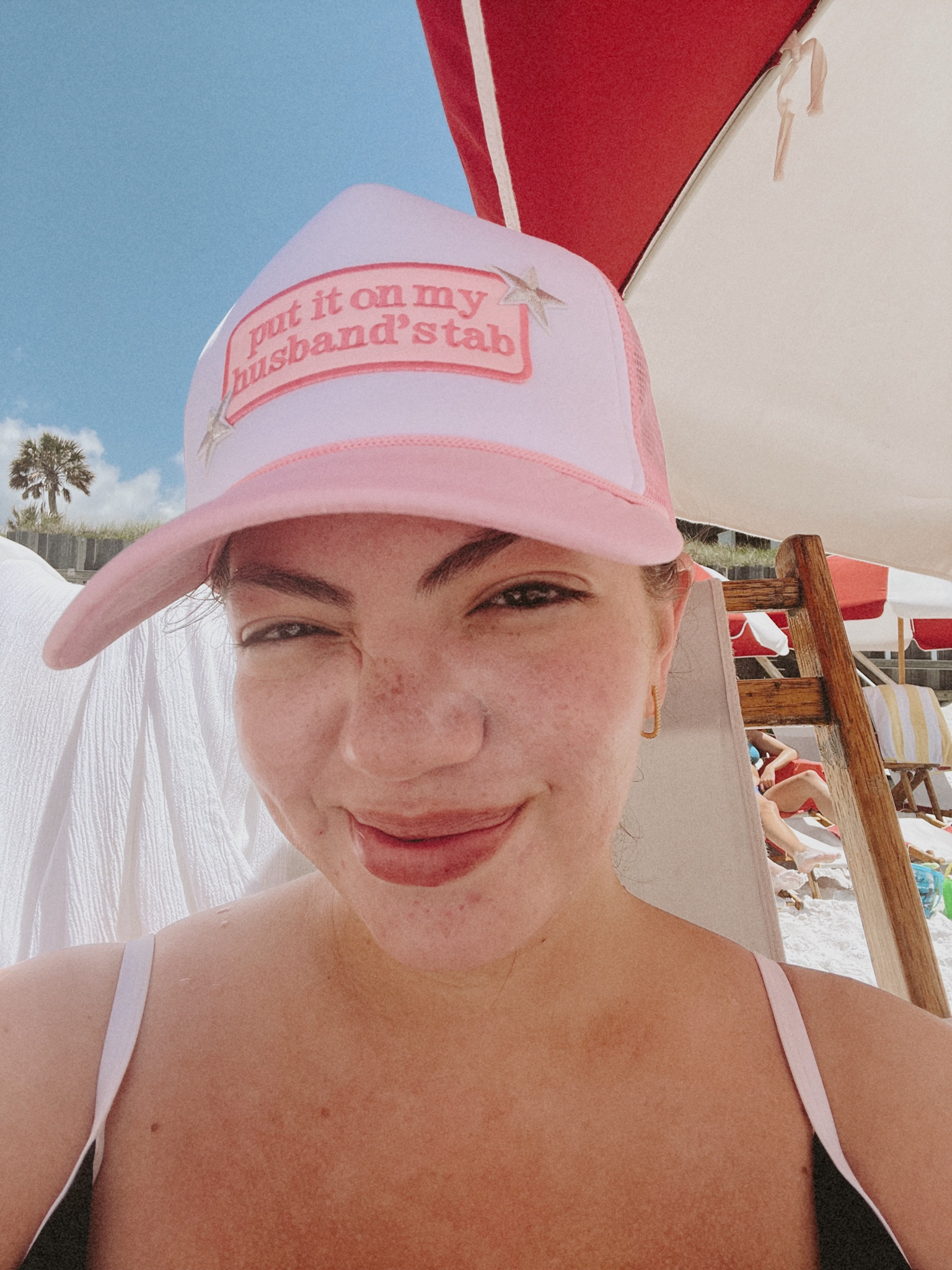 beach vacation must haves!!!! sunshine + tanning + reading 

the trucker hat is custom from halwey’s truckers in 30a! i linked similar ones! 

#LTKSummerSales #LTKSwim #LTKTravel