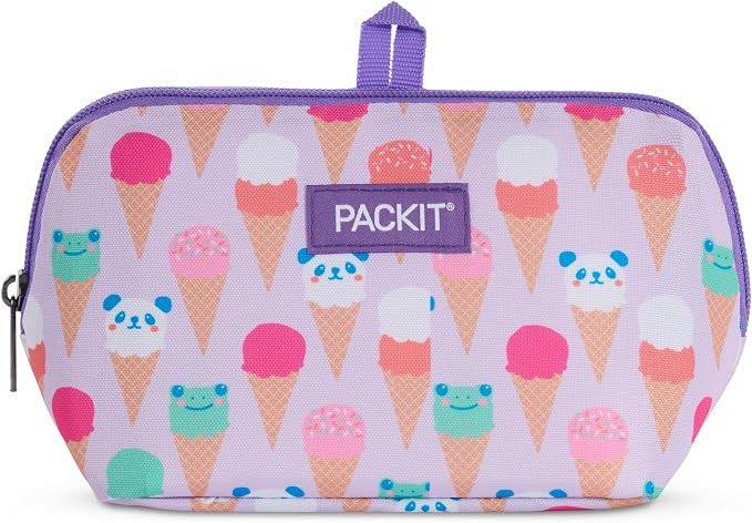 PackIt Freezable Snack Bag, Ice Cream Critters | Amazon (US)