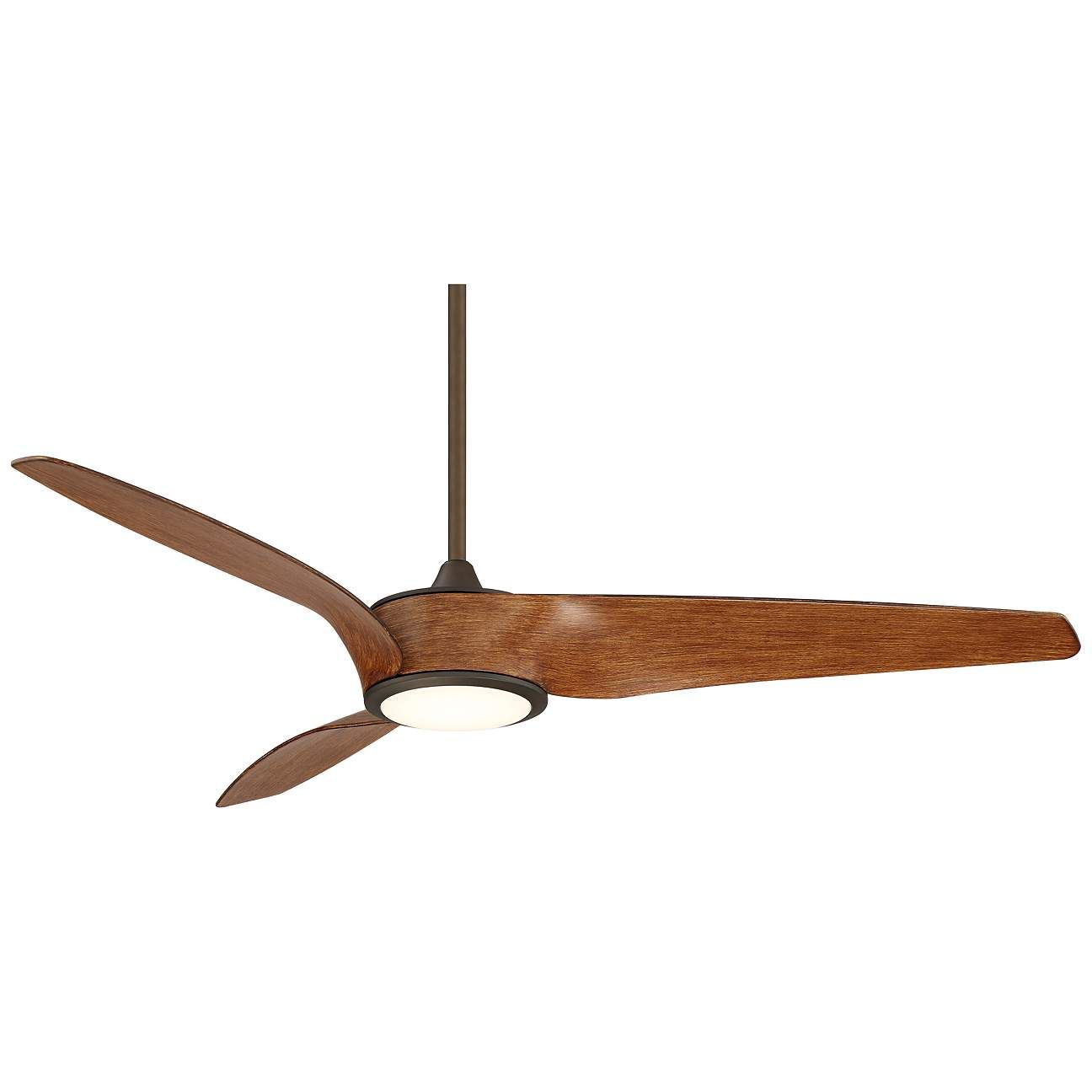 56" Casa Como Bronze and Koa LED Modern Ceiling Fan with Remote | Lamps Plus