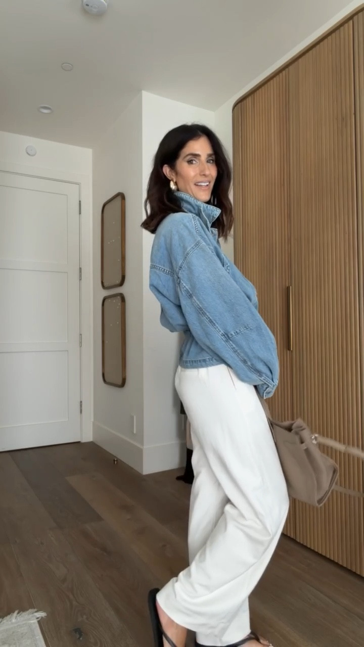 This is a run don’t walk kind of jacket! Probably one of my favorites in my closet right now 🙌🏼❤️ I’m just shy of 5-7” wearing the size Large for more of an oversized fit. Wearing the size XS pants #stylinbyaylin #target #spring @Target 

#LTKOver40 #LTKootd #LTKSeasonal