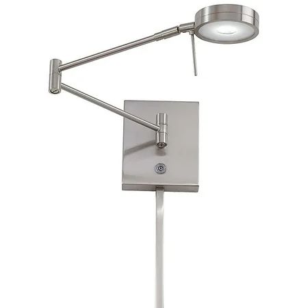 George Kovacs George's Reading Room 1-Light LED Swing Arm Wall Lamp in Brushed Nickel | Walmart (US)