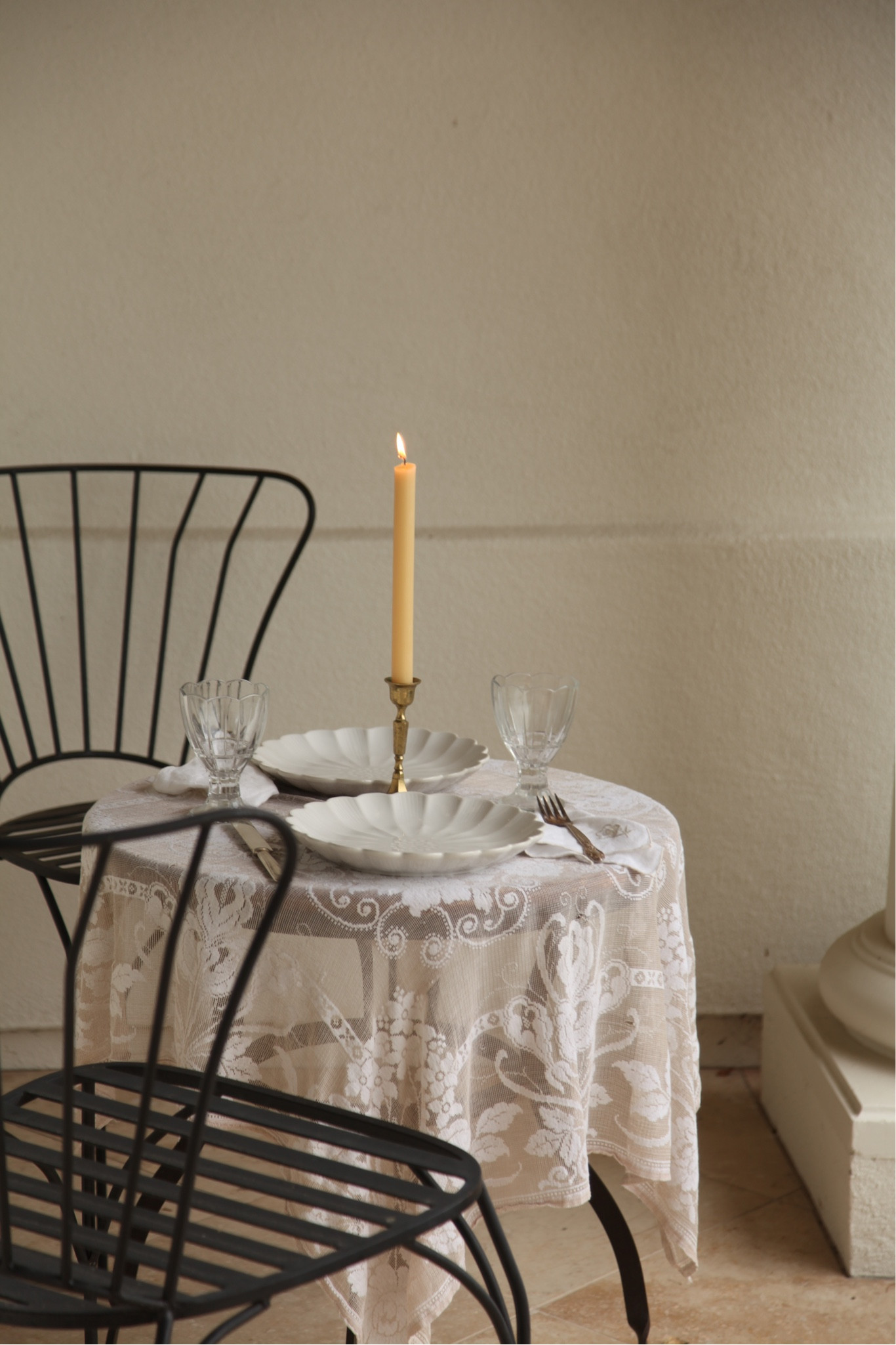 Dinner for two 
Vintage scalloped set up 🕯 

#LTKbeauty #LTKHoliday #LTKwedding