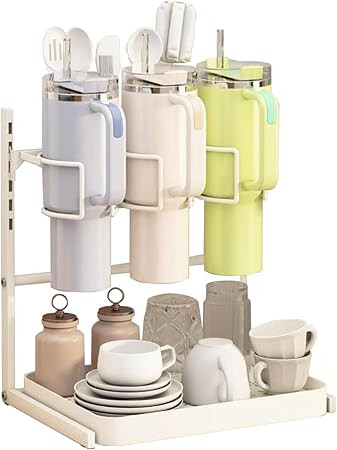 Stanley 40 oz Cup Organizer and Storage, 3 Slots Tumbler Holder, Water Bottle Holder for Cabinet ... | Amazon (US)