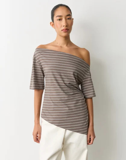 Asymmetrical Off Shoulder Tee | Glassons (Australia)