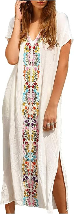 Wander Agio Womens Conservative Bikini Cover Up Beach Kimono Coverups Robe Pringting Covers | Amazon (US)