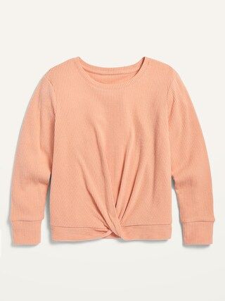 Cozy Twist-Front Rib-Knit Top for Girls | Old Navy (US)