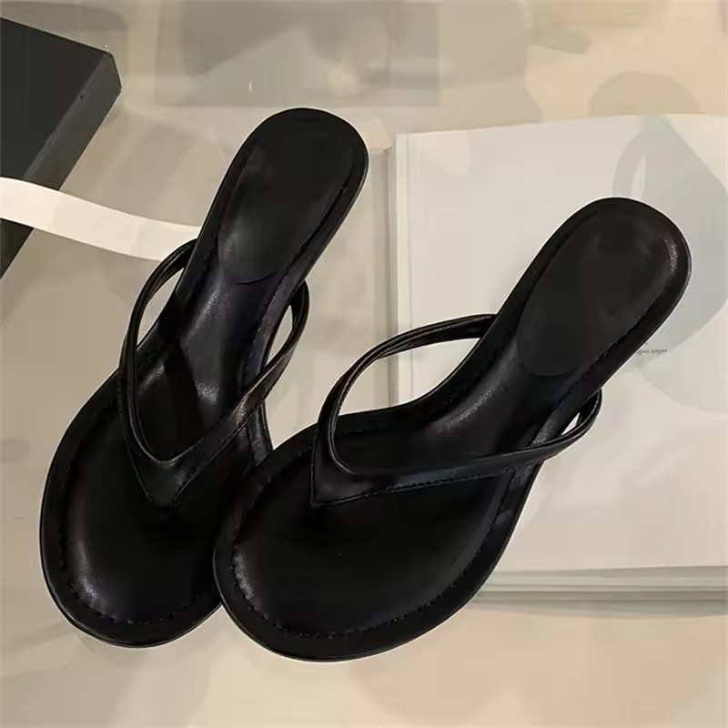 Eilyken, moda De verano, zapatillas finas De tacón bajo, sandalias informales De playa con Clip ... | Aliexpress EU