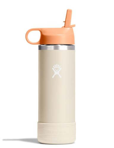 Hydro Flask Kids Water Bottle for School - Stainless Steel and Insulated with Straw Cap - 18 Oz Coconut | Amazon (US)
