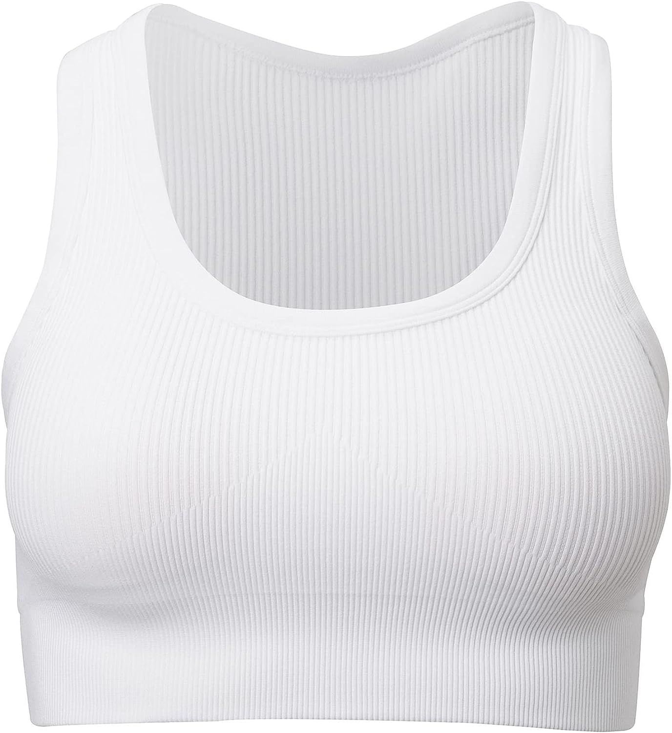 SeeLuNa Womens Sleeveless Sports Bras Crew Neck Padded Yoga Bras Cropped Tank Tops | Amazon (US)
