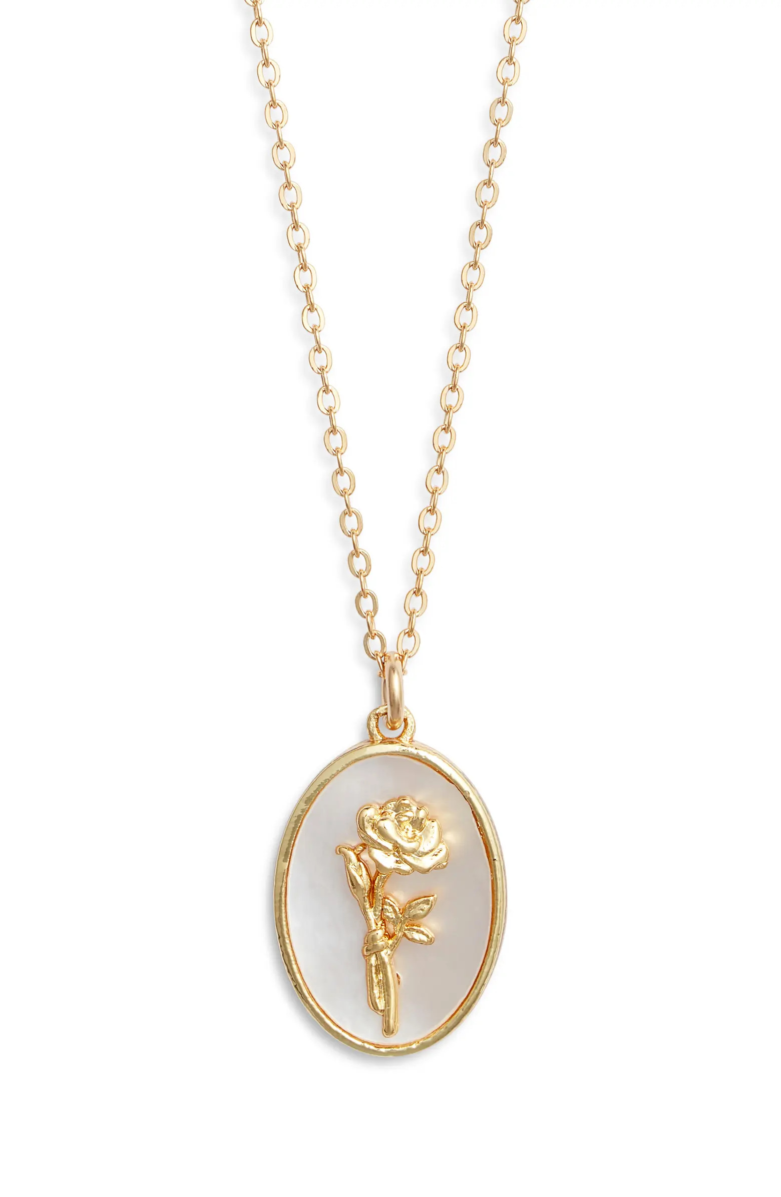 Set & Stones Katrina Birth Flower Pendant Necklace | Nordstrom | Nordstrom