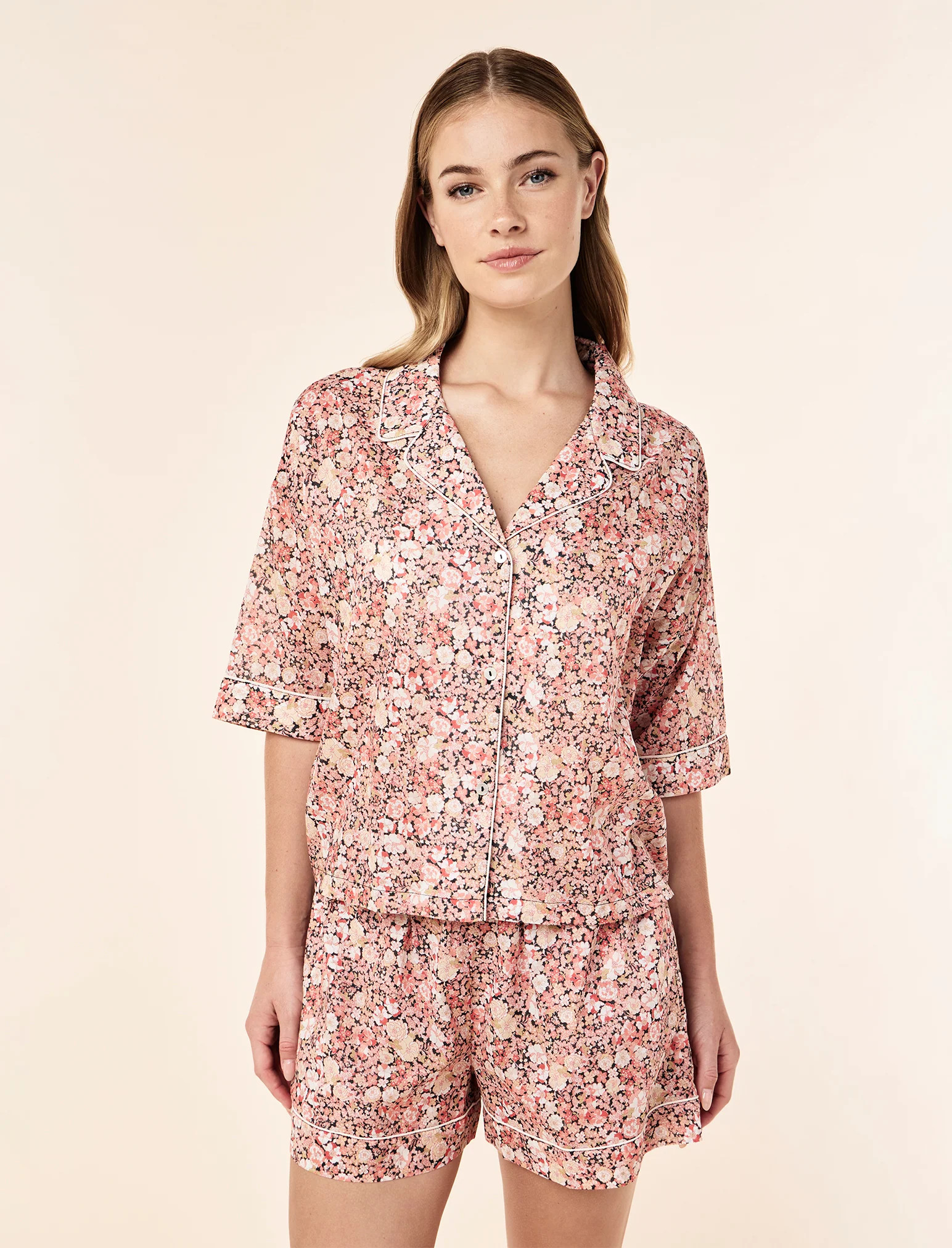 Carly Floral Boxer PJ Set | Papinelle Sleepwear US