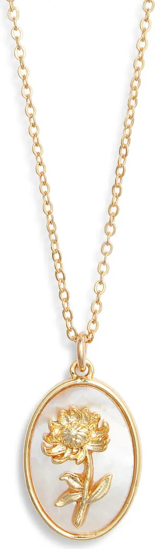Set & Stones Katrina Birth Flower Pendant Necklace | Nordstrom | Nordstrom