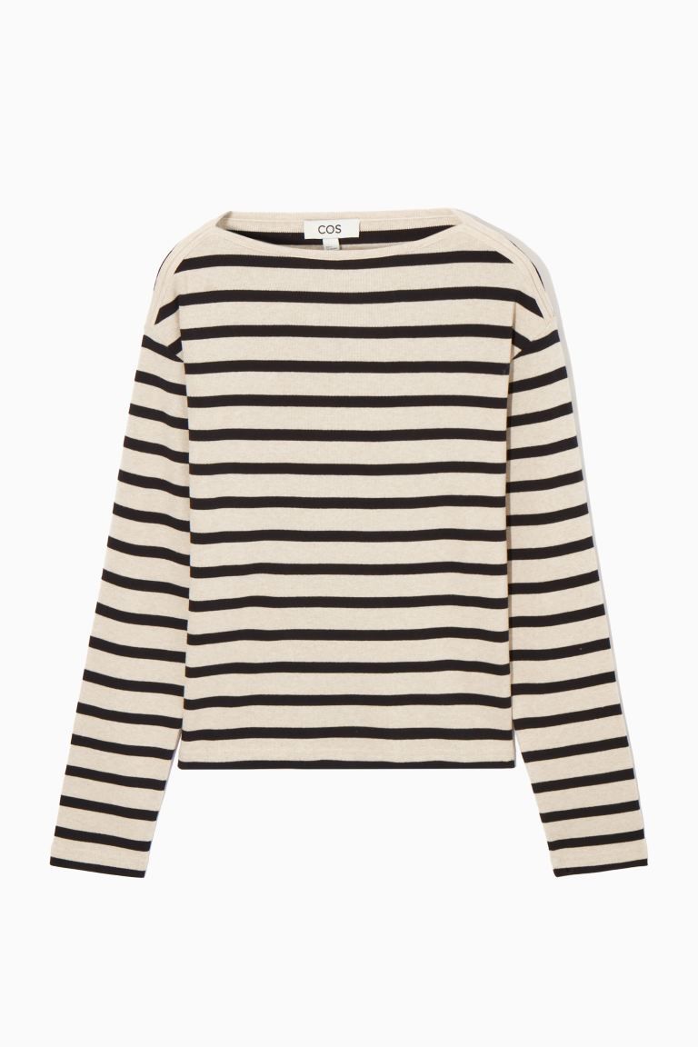 STRIPED BOAT-NECK LONG-SLEEVED TOP | H&M (DE, AT, CH, NL, FI)
