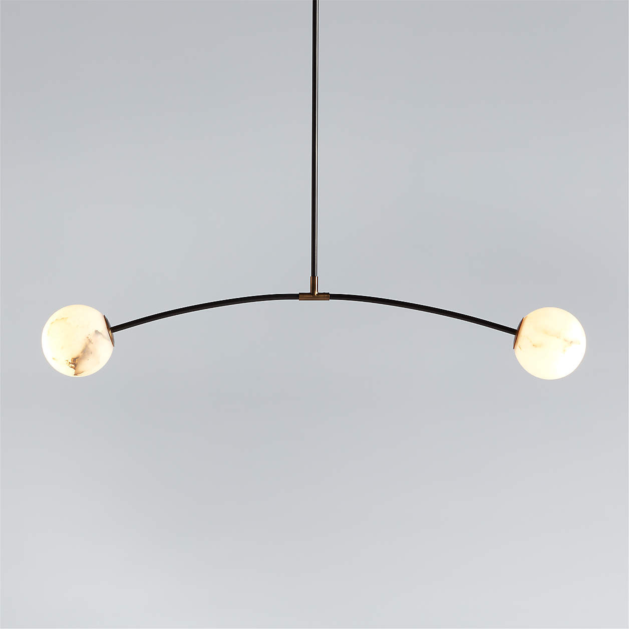 Traverse White Alabaster Pendant Light 56.2" + Reviews | Crate & Barrel | Crate & Barrel