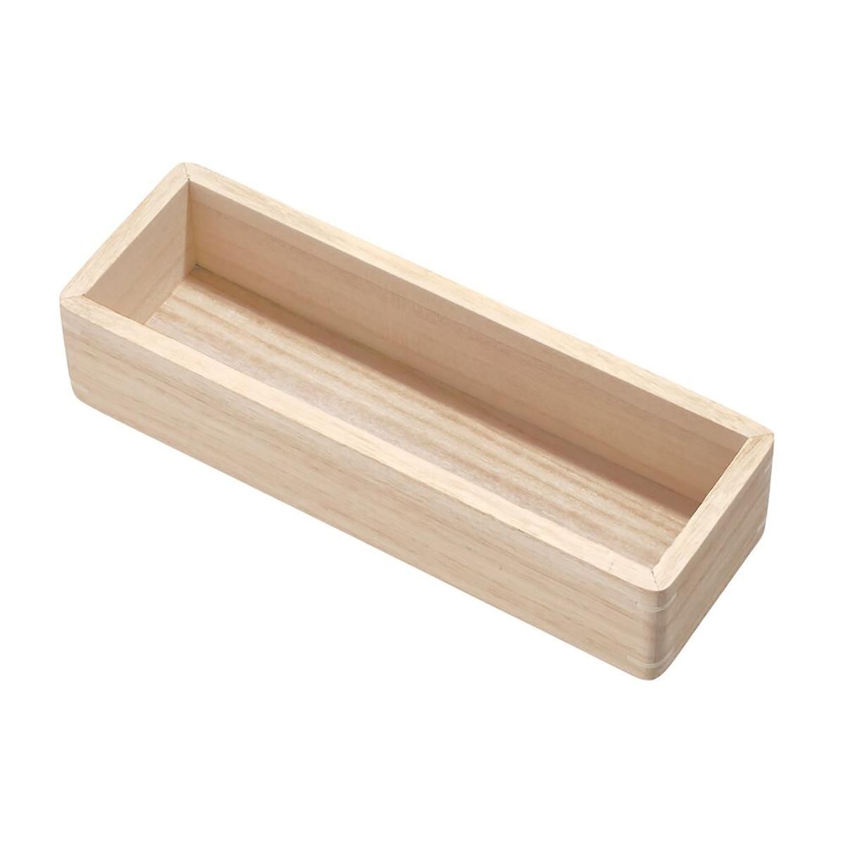 THE HOME EDIT Wooden Drawer Organizer Sand | The Container Store