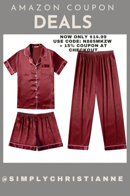 3 Piece Silk Pajamas Set Now only $14.99
Use Code: N885MKZW + 15% Coupon
Amazon finds 

#LTKSaleAlert #LTKSummerSales #LTKFindsUnder50