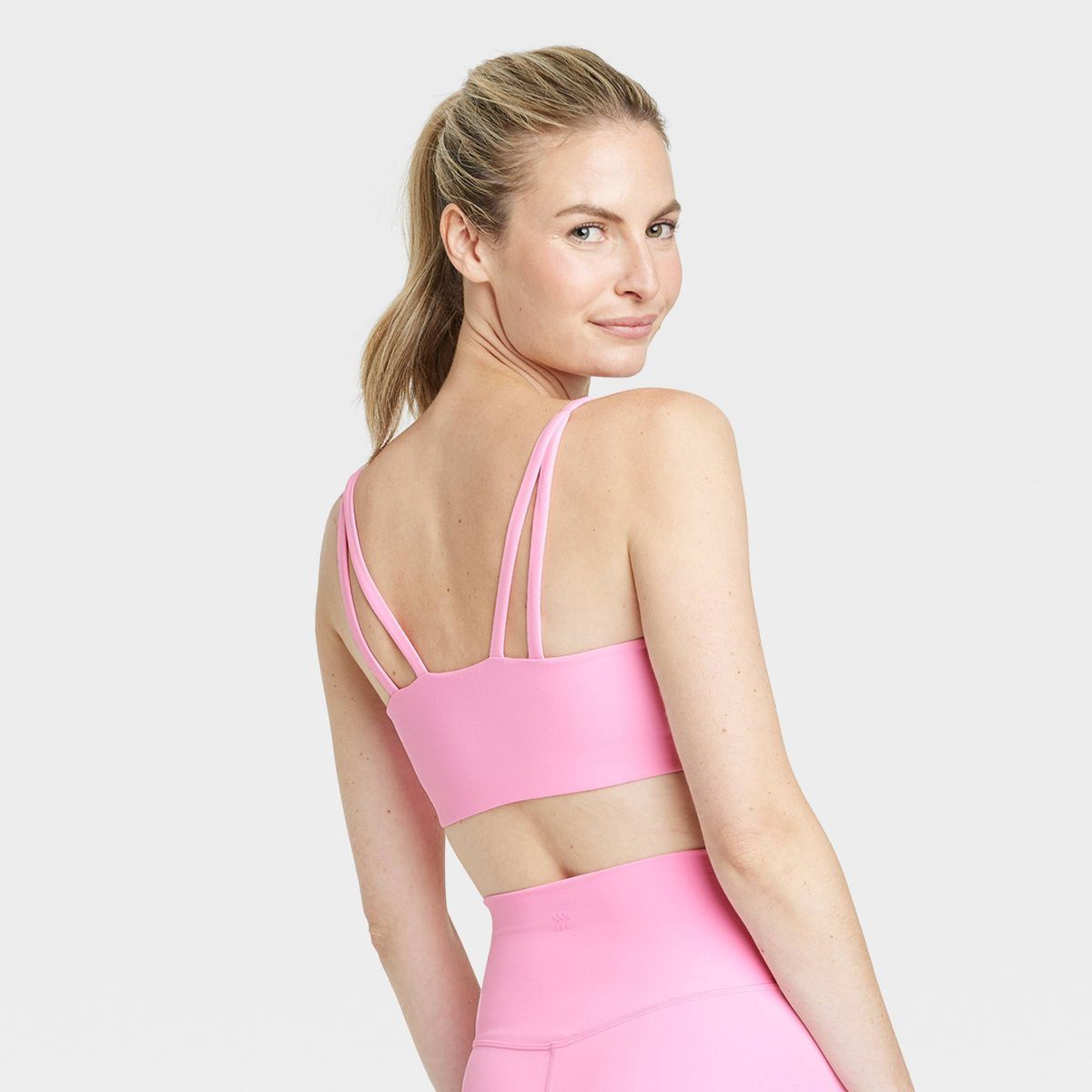 Women's Everyday Soft Light Support Strappy Sports Bra - All In Motion™ | Target