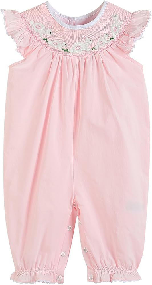 Baby and Toddler Easter Bunny Smocked Playsuit | Amazon (US)