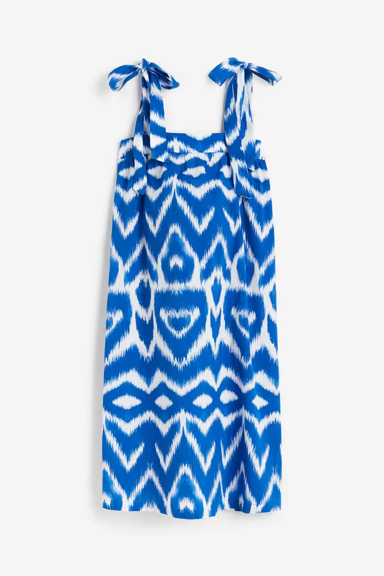 Cotton Dress with Tie-top Shoulder Straps | H&M (US + CA)