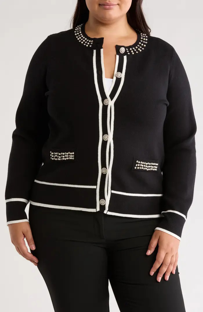 Milly Embellished Button Front Cardigan | Nordstrom Rack