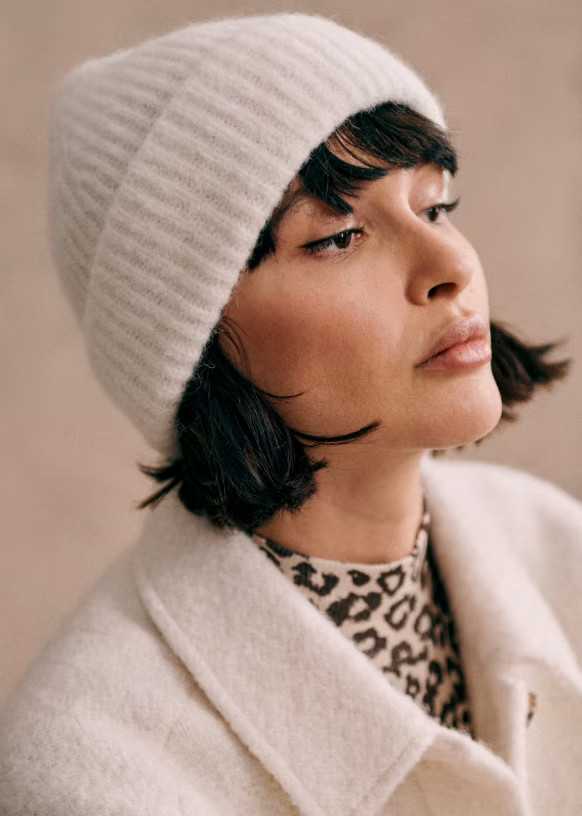 Paul Beanie - Ecru - Baby Alpaca - Sézane | Sezane Paris