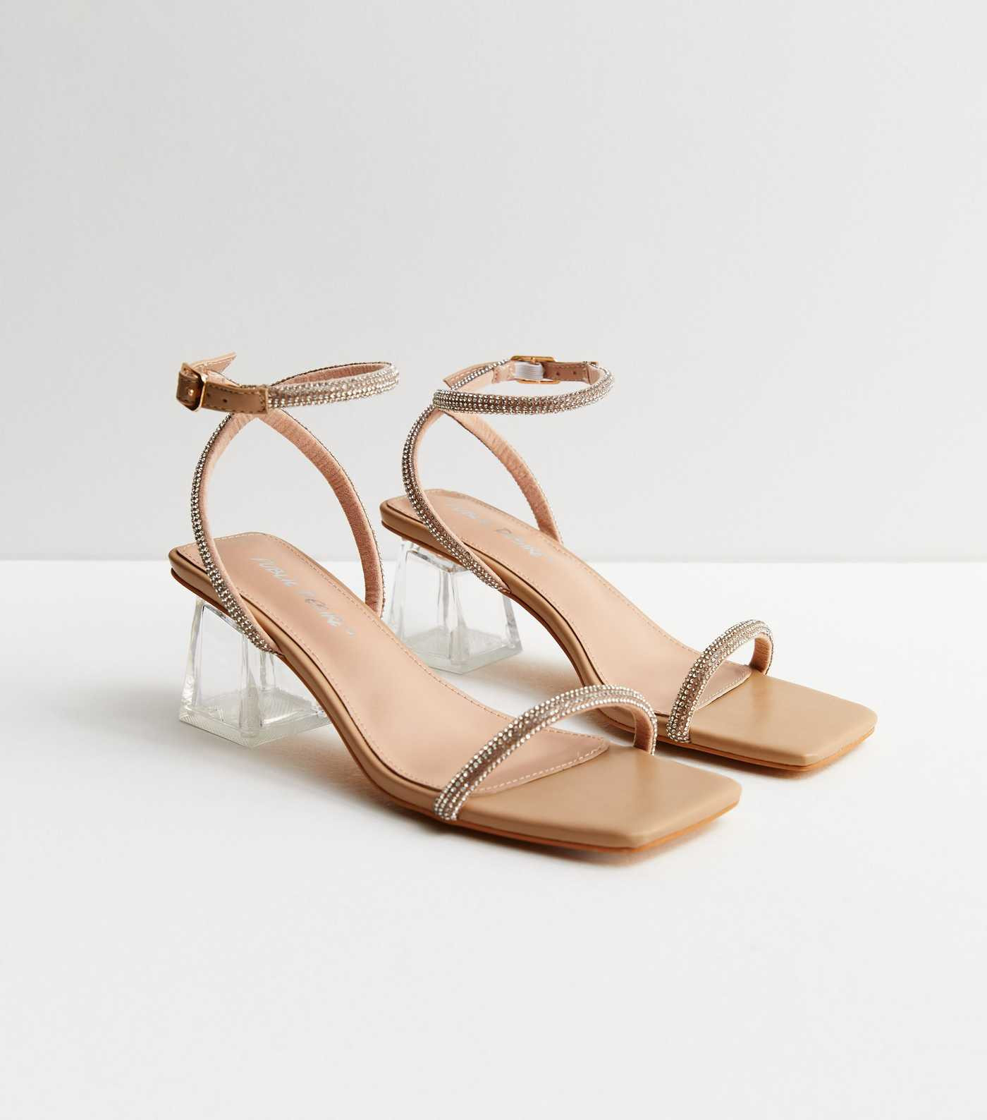 Public Desire Pale Pink 2 Part Clear Block Heel Sandals
						
						Add to Saved Items
						Rem... | New Look (UK)