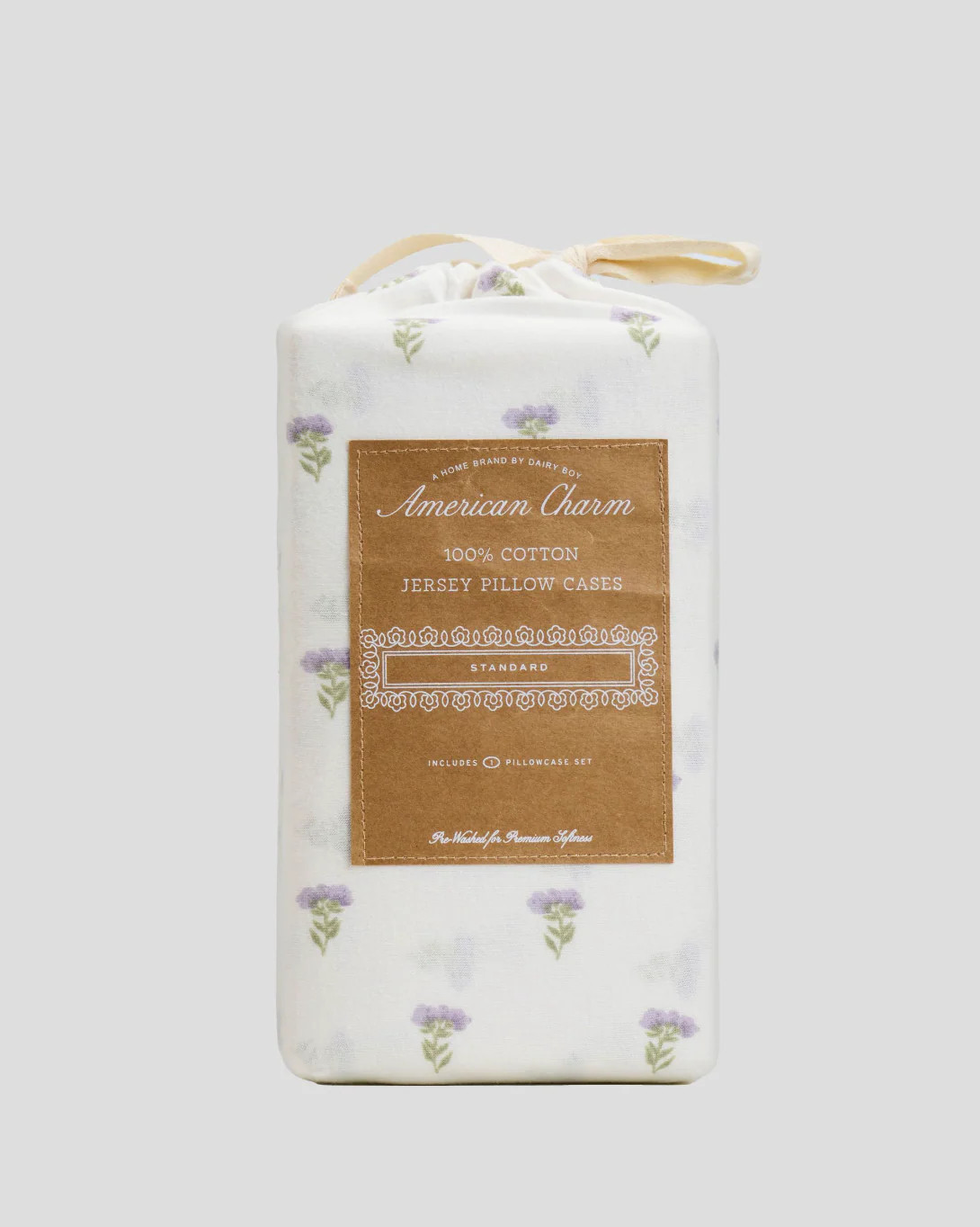 Cottage Floral Pillow Cases - Lilac | Dairy Boy