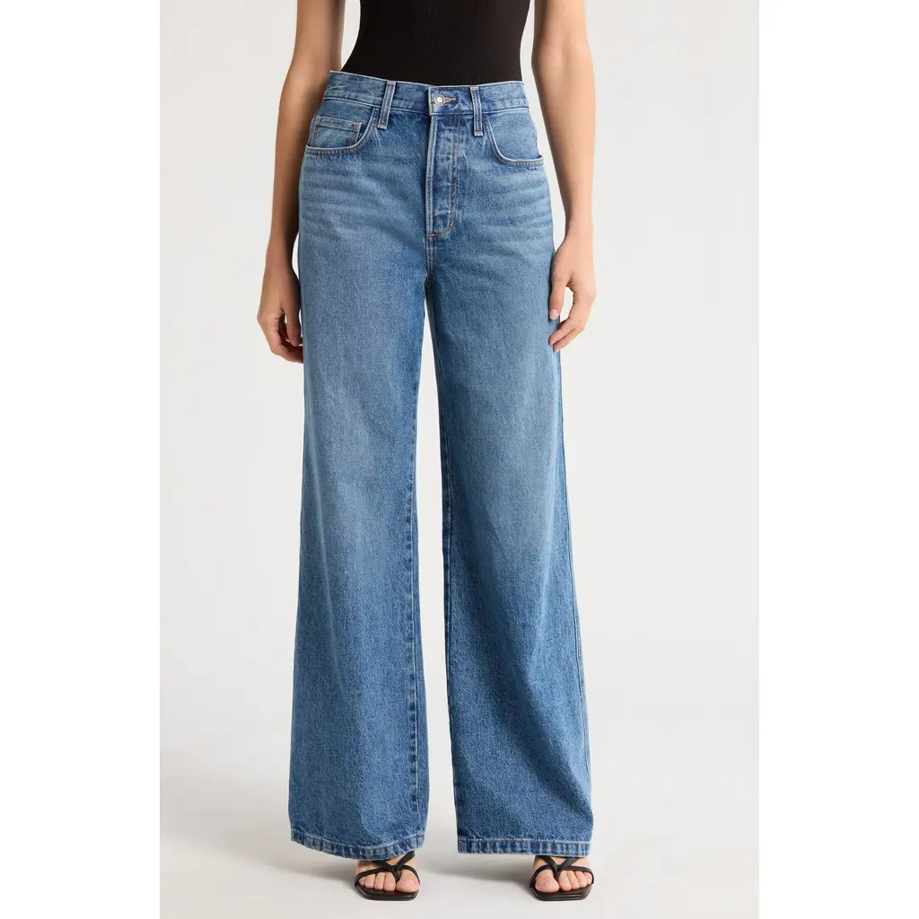 Favorite Daughter The Masha High Waist Wide Leg Jeans in Long Beach at Nordstrom, Size 31 | Nordstrom