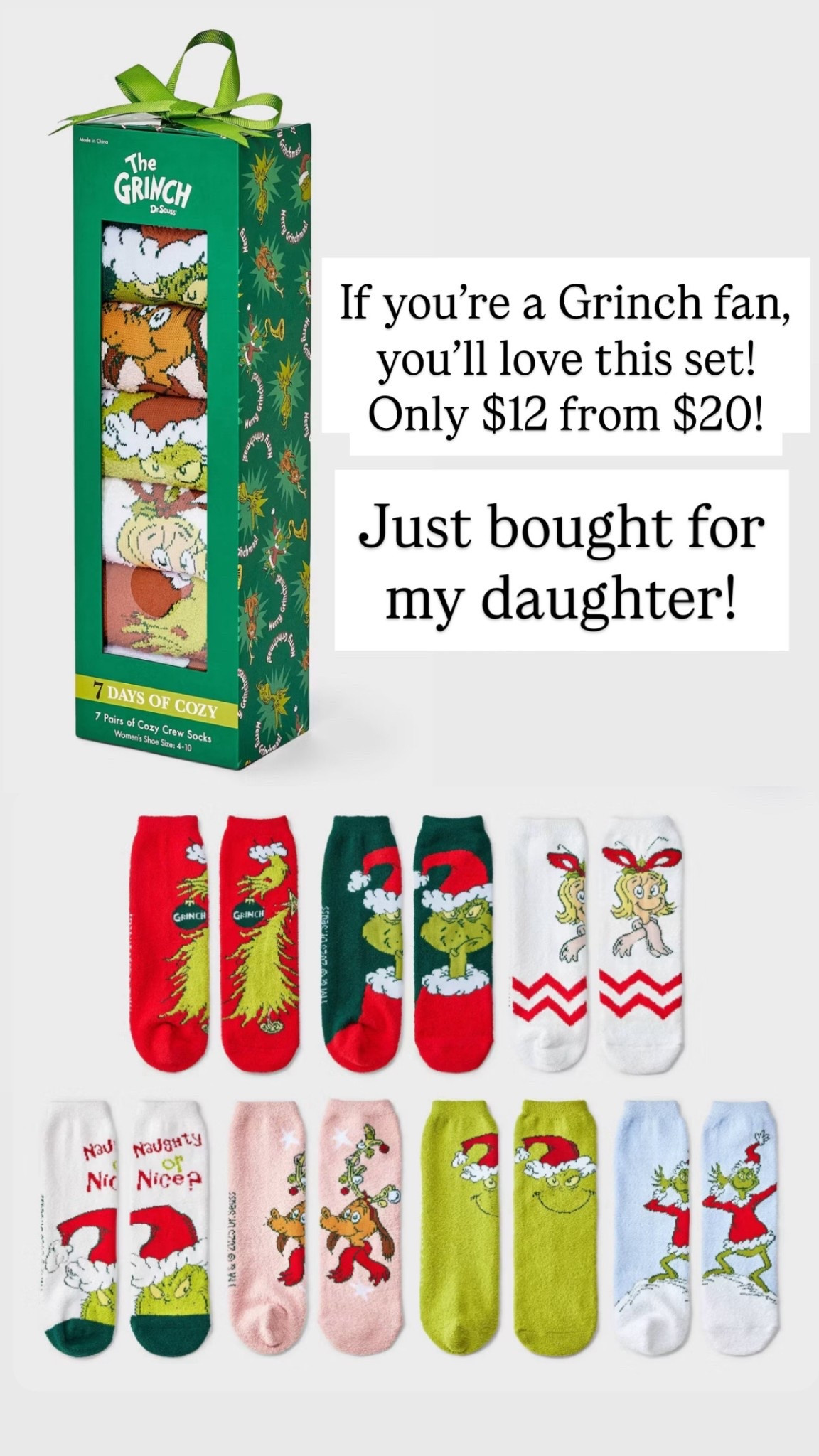 If you’re a grinch fan, you will absolutely love these adorable sockets. Only $12 right now for this.

#LTKSaleAlert #LTKHoliday