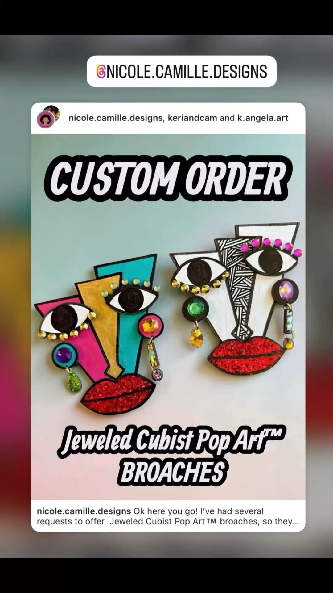 Looking to add a splash of fun to your outfits? Check out these vibrant Jeweled Cubist Pop Art Brooches! 🎨 Each piece is uniquely crafted to elevate any look, making them perfect for any occasion.

🌟Why Choose CustomUnique Designs: 
- Stand out with one-of-a-kind pieces!  
- Versatile Style: Perfect for casual or formal outfits.  
- Support Local Artisans: Your purchase helps small businesses thrive!

📩 Reach out to @nicole.Camille.designs

Let’s support creativity and style! 💖

#LTKWorkwear #LTKSeasonal