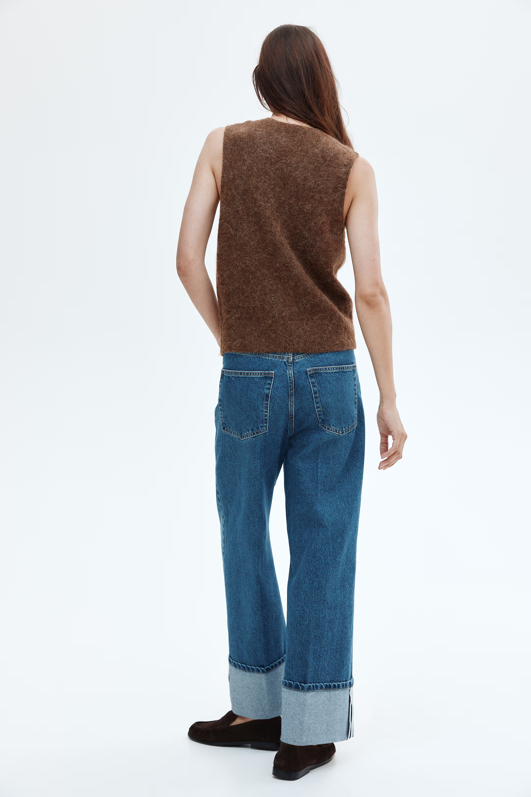 Alpaca-blend waistcoat - Brown - Ladies | H&M GB | H&M (UK, MY, IN, SG, PH, TW, HK)