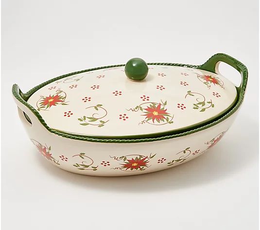 Temp-tations Seasonal Special Edition 3-qt Lidded Oval Baker - QVC.com | QVC